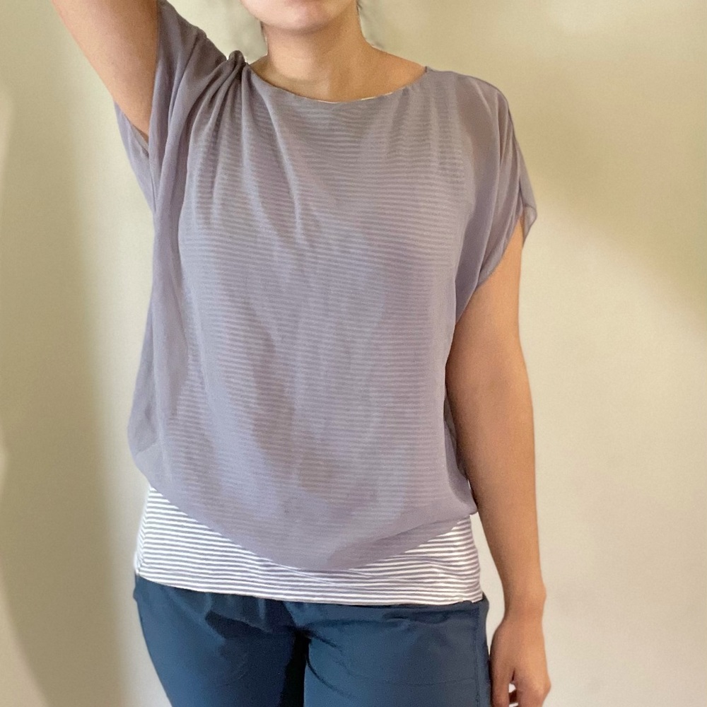 Express sleek grey blouse